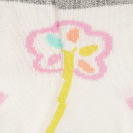 Чорапи за бебе с цвете YO! 207384 3