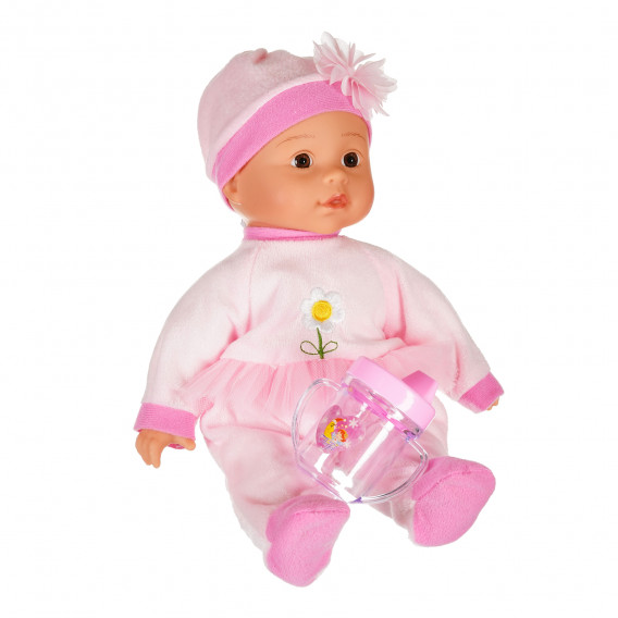 Кукла бебе Cute Baby с шише, розова, 30 см Dino Toys 207444 2