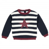 Памучен пуловер с бродерия на звезди за момче Chicco 207548 