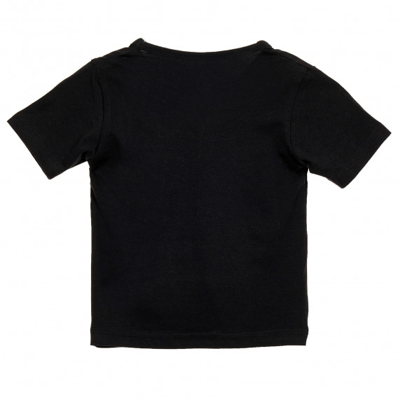 Памучна тениска с V-образно деколте, черна FZ frendz 207981 4