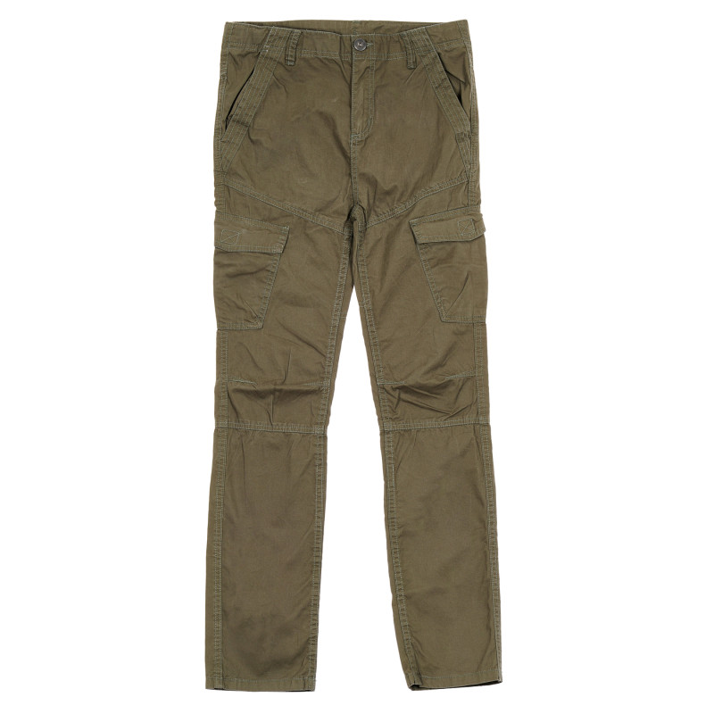 Памучен панталон за момче зелен  208044