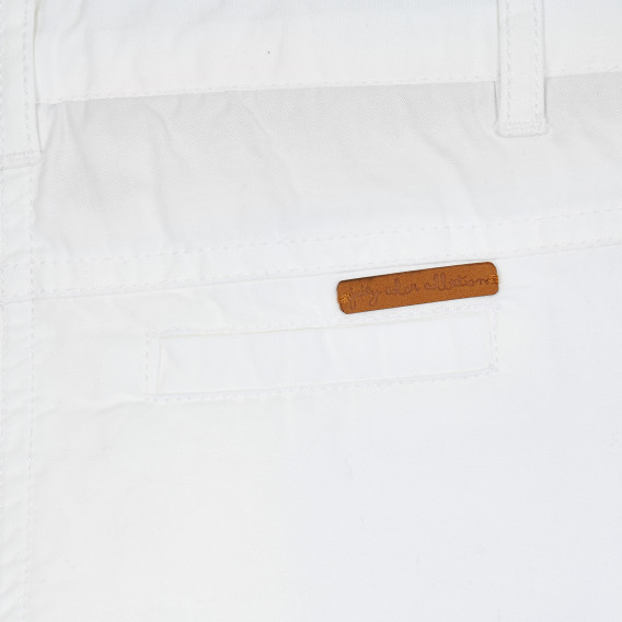 Памучен панталон за момиче бял Tape a l'oeil 208095 3