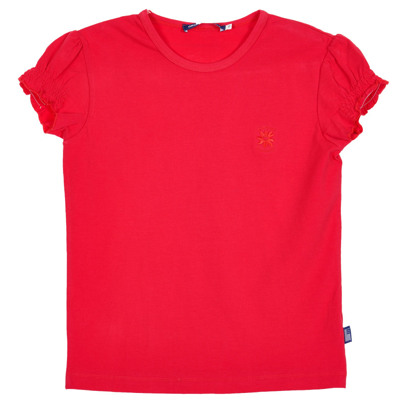 Памучна тениска за момиче червена  208113