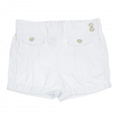Бебешки къс панталон за момиче бял Tape a l'oeil 208229 