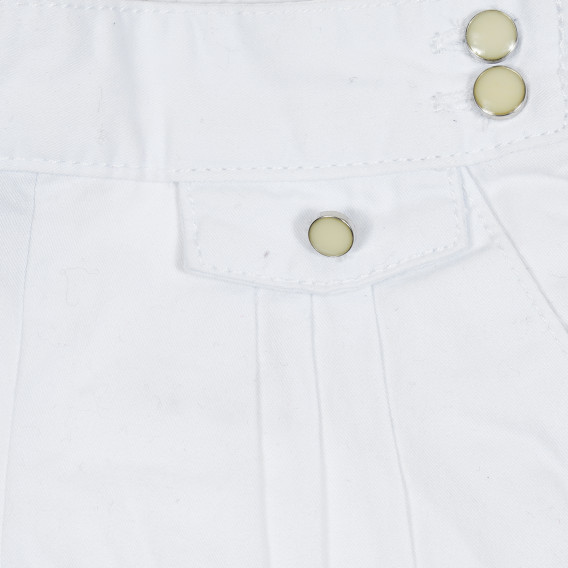 Бебешки къс панталон за момиче бял Tape a l'oeil 208230 2