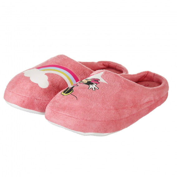 Домашни чехли с принт на Мини Маус, розови Disney 208369 