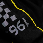 Памучен суитшърт с щампа в контрастно жълтo за момче черен Lamborghini 20837 5