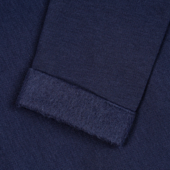 Ватирана блуза с апликация, синя ZY 208390 3