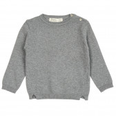 Тънък пуловер за бебе, сив ZY 208412 