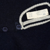 Пуловер със сиви кантове, син ZY 208449 2