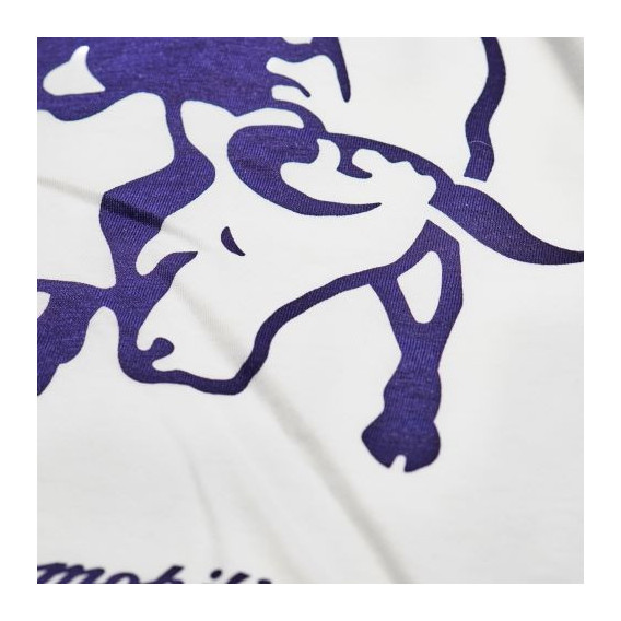 Памучна тениска с щампа на бик и надпис за момче, бяла Lamborghini 20853 3