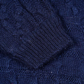 Плетен пуловер, тъмно син ZY 208544 2