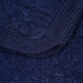 Плетен пуловер, тъмно син ZY 208545 3
