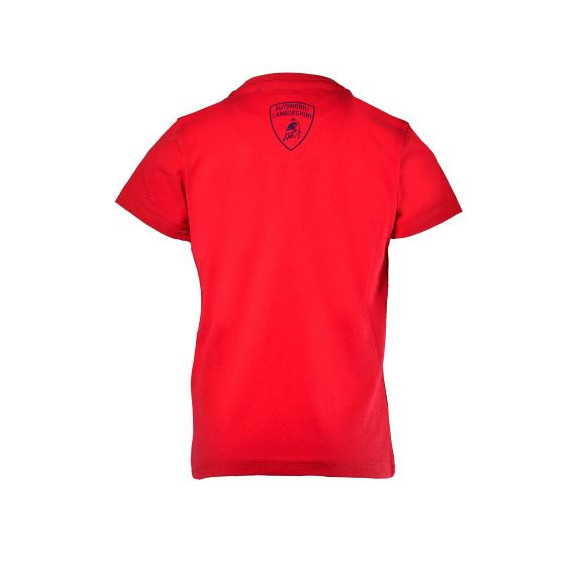 Памучна тениска с щампа на бик и надпис за момче, червена Lamborghini 20857 2