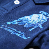 Поло тениска с бродирана емблема  за момче, синя Lamborghini 20860 4