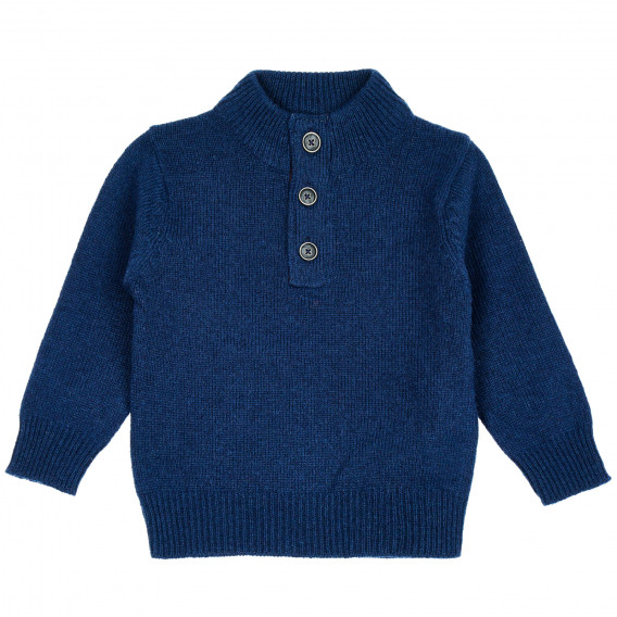 Пуловер с висока яка и копчета за бебе ZY 208643 