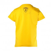Памучна тениска с щампа на бик и надпис за момче, жълта Lamborghini 20868 2
