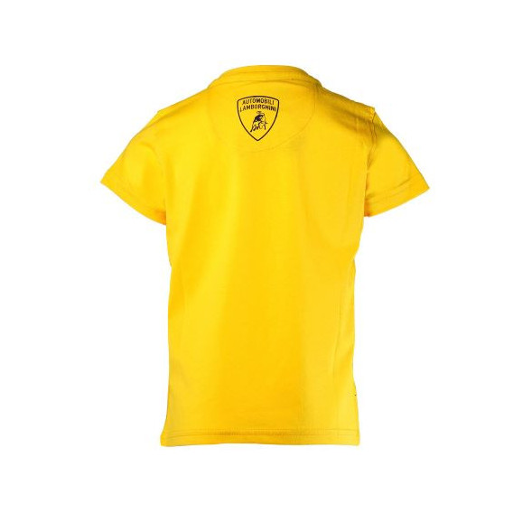 Памучна тениска с щампа на бик и надпис за момче, жълта Lamborghini 20868 2