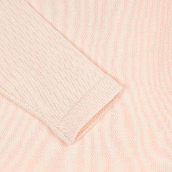 Плетен памучен пуловер за бебе, светло розов ZY 208688 2