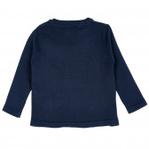 Пуловер с финна плетка за бебе, тъмно син ZY 208694 4