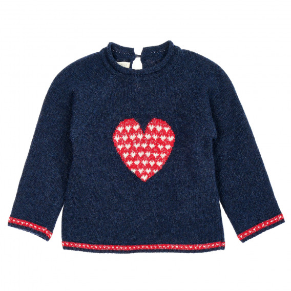 Пуловер с щампа сърце за бебе ZY 208767 