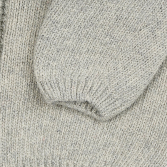 Плетена сива жилетка със скандинавска шарка за бебе ZY 208773 3
