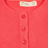 Плетена къса жилетка за бебе, розова ZY 208836 2