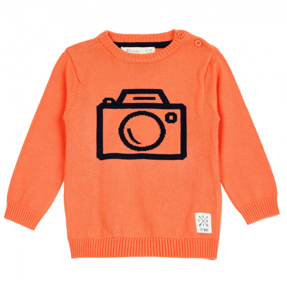 Памучен пуловер за бебе с щампа ZY 208907 
