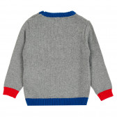 Памучен пуловер с надпис Match point за бебе ZY 208914 4