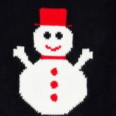 Плетен пуловер с принт снежен човек за бебе ZY 209092 2