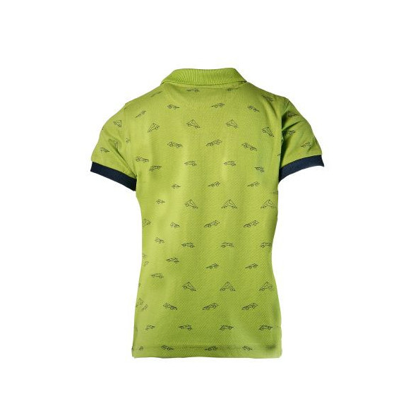 Поло тениска с  апликация емблема  за момче, зелена Lamborghini 20918 2