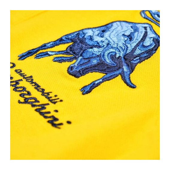 Поло тениска с бродирана емблема  за момче, жълта Lamborghini 20934 3