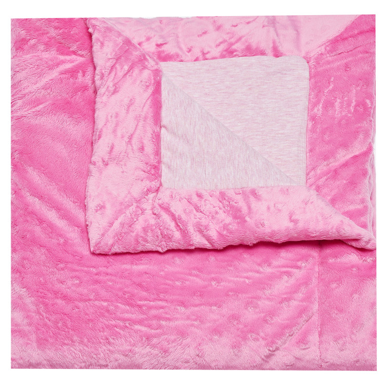 Одеяло с релефни точки за момиче тъмно розово  209448