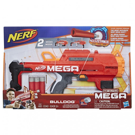 Бластер Bulldog Mega с 6 снаряда Nerf 209993 2
