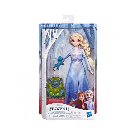 Комплект кукли Елза, Паби и саламандър Frozen 210441 2