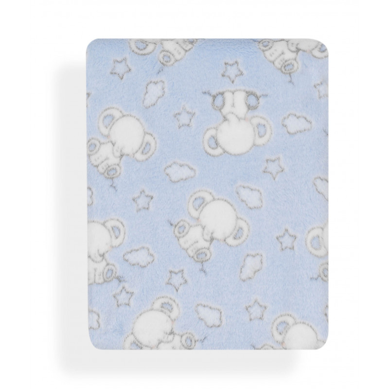 Бебешко одеяло синьо- "little elephants", цвят: Син  21100