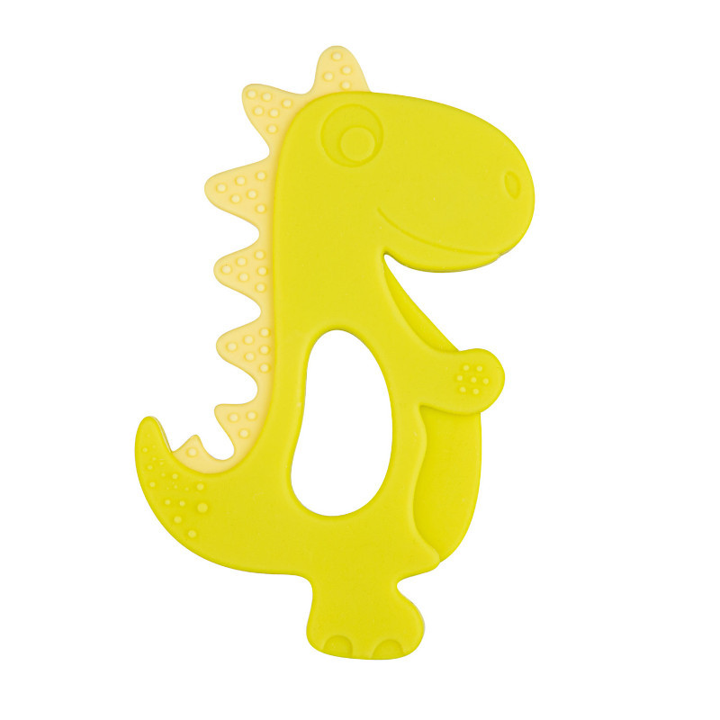 Силиконова чесалка, Dinosaur, жълта  211136