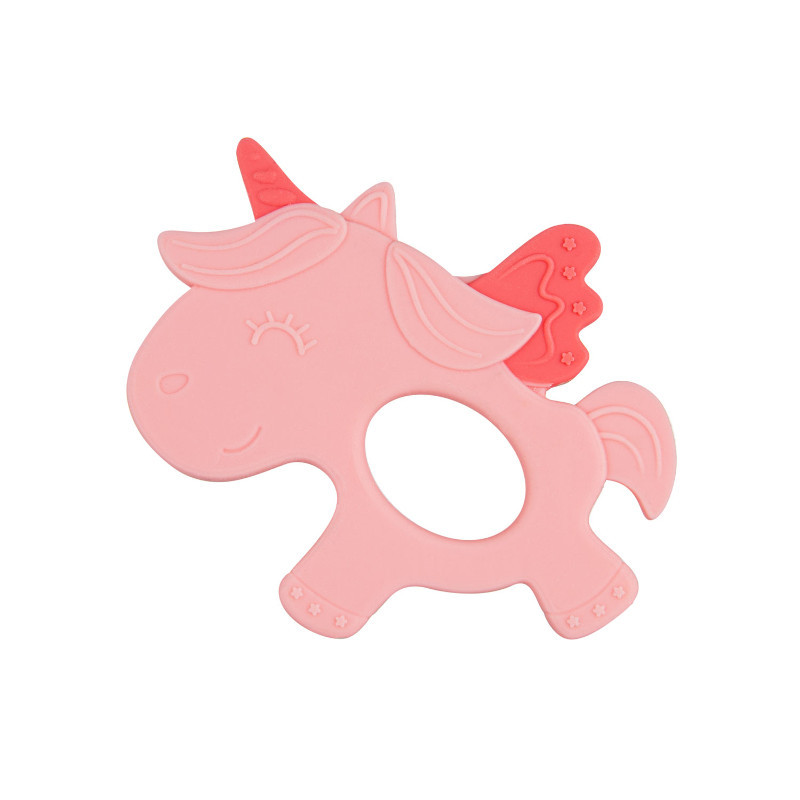 Силиконова чесалка, Unicorn, розова  211138