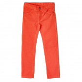 Памучен панталон за момиче оранжев Tape a l'oeil 211281 