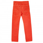 Памучен панталон за момиче оранжев Tape a l'oeil 211284 4