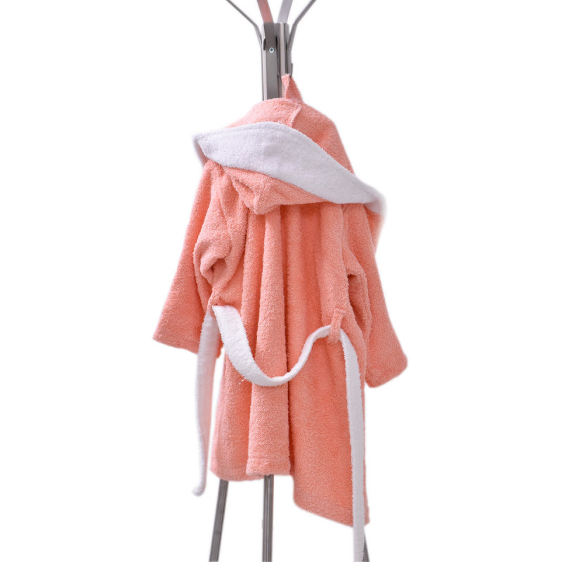 Бебешки розов халат за баня подходящ за момиче  21138