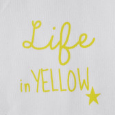 Боди с интересен надпис "Life in Yellow" за бебе  211423 2
