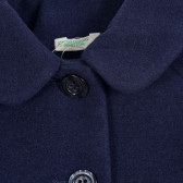 Дълго палто за бебе, тъмно синьо Benetton 211499 2