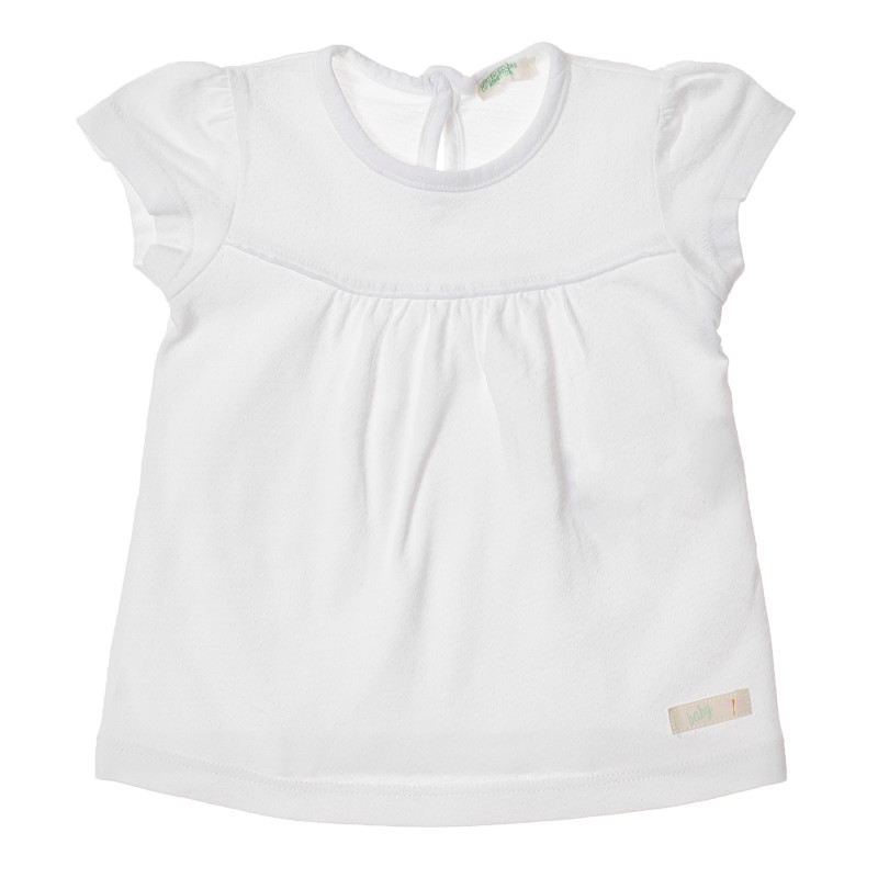 Памучна тениска за бебе, бяла  211559