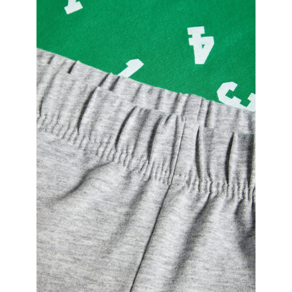 Пижама от органичен памук за момче с горнище с принт на числа Name it 21168 4