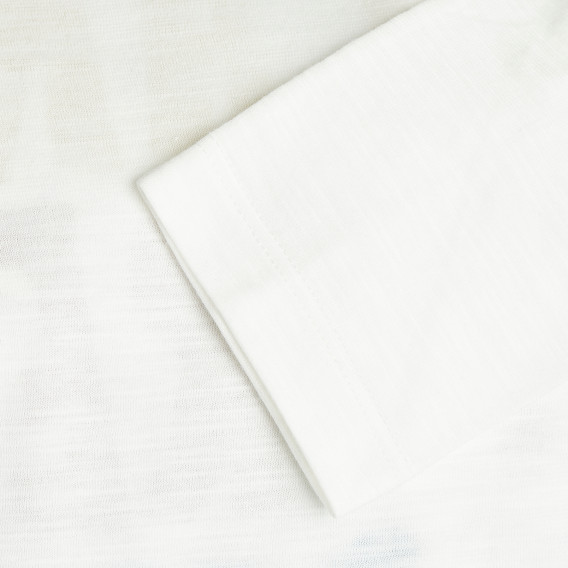 Памучна блуза с дълъг ръкав, бяла Benetton 211755 3