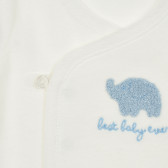 Комплект пижама от две части за бебе, синьо-бял Benetton 211781 3