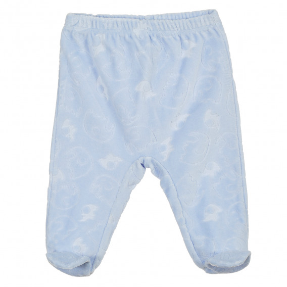 Комплект пижама от две части за бебе, синьо-бял Benetton 211784 7