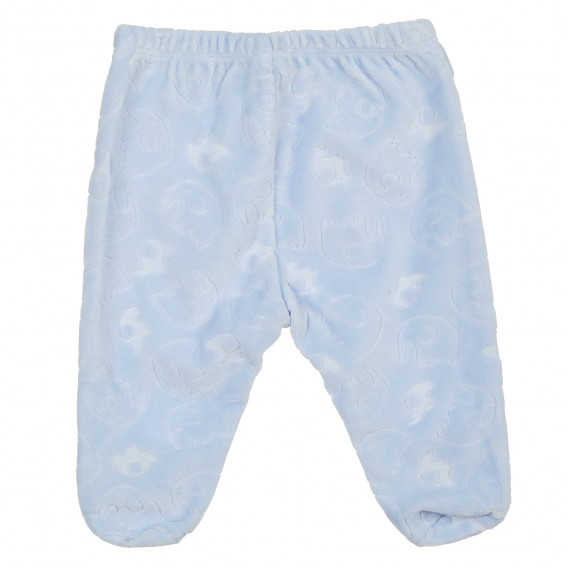 Комплект пижама от две части за бебе, синьо-бял Benetton 211786 9