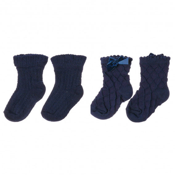 Комплект от два чифта чорапи за бебе момиче, декорирано с панделка Benetton 212122 